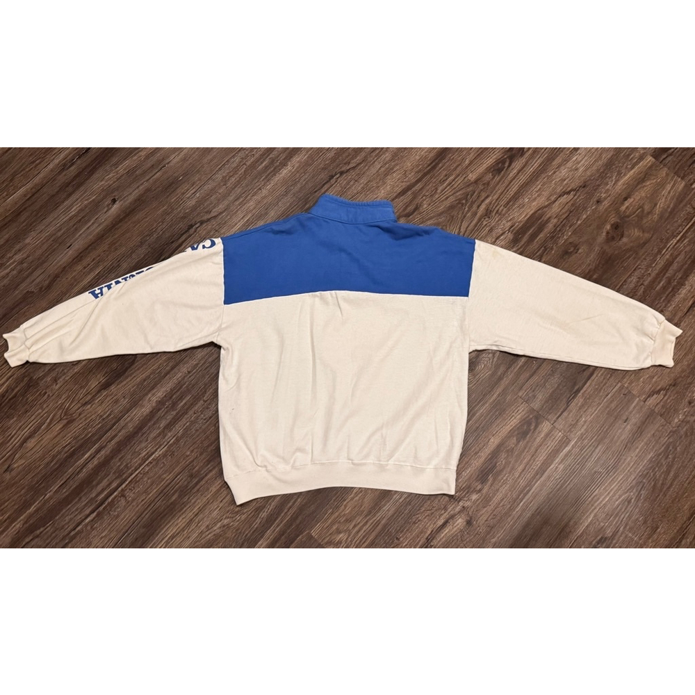 Vintage 80s-90s San Francisco Colorblock 1/4 Zip Sweatshirt Golden Gate Sz Med - Picture 6 of 8